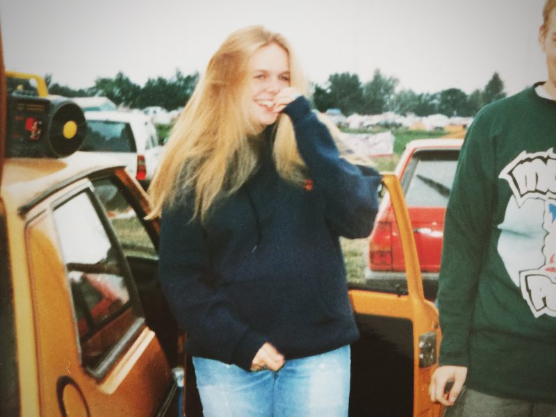 Britta 1994 auf einem Musikfestival